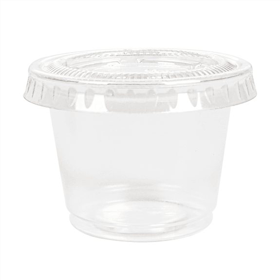 Pots et couvercles transparents 30 ml - Pack de 1200 sets