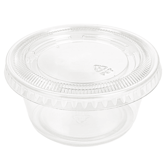 Pots et couvercles transparents 100 ml - Pack de 1200 sets