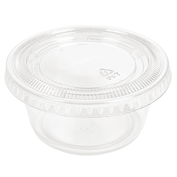 Pots et couvercles transparents 100 ml - Pack de 1200 sets