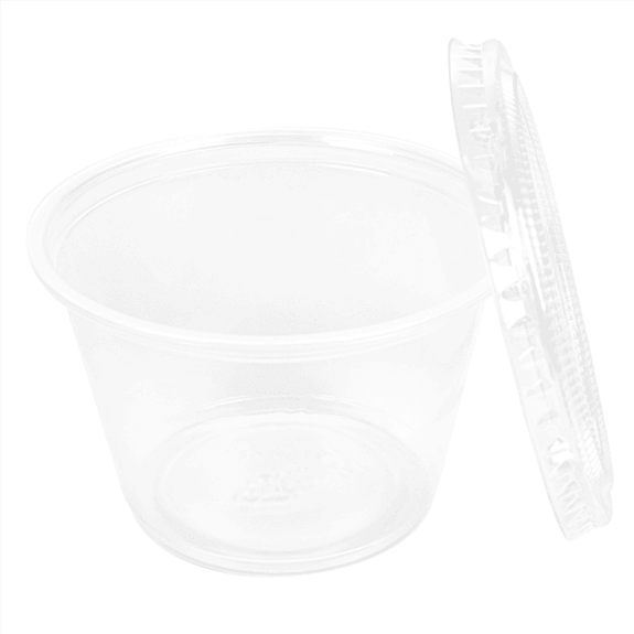 Pots et couvercles transparents 120 ml - Pack de 1200 sets