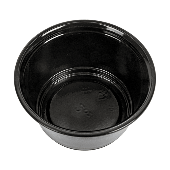 Pots NOIRS et couvercles transparents 60 ml - Pack de 1200 sets