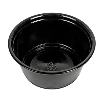 Pots NOIRS et couvercles transparents 100 ml - Pack de 1200 sets