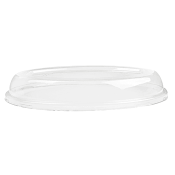 Couvercle en PET pour assiette creuse ovale en cellulose naturelle - 23.6 cm - carton de 300 unités