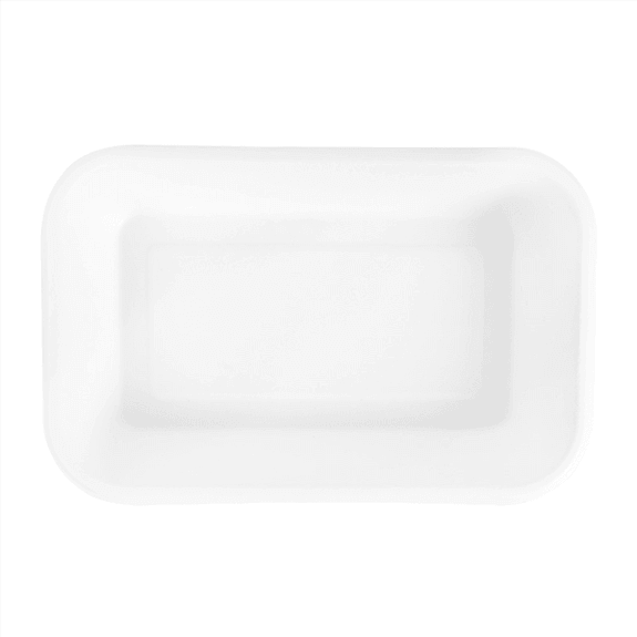 Barquette 710 ml en cellulose naturelle fibre de canne à sucre  -Blanc - 21.5x14x3.7 cm- carton de 600 unités