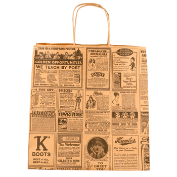 Sac traiteur poignée ficelle 26 + 20 x 27 cm Times - carton de 250 unités