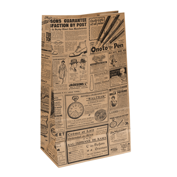 Sac papier SOS sans anses 25 + 15 x 43.5 cm TIMES KRAFT - carton de 250 unités