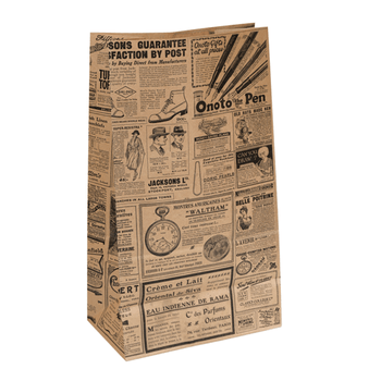 Sac papier SOS sans anses 25 + 15 x 43.5 cm TIMES KRAFT - carton de 250 unités