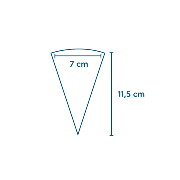 Cône en papier pour cornet à glace modèle Parole 7 x 11.5 cm - carton de 3000 unités