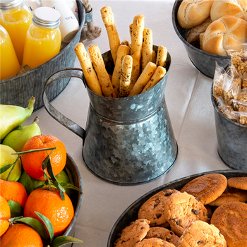 Pichet de décoration en acier galvanisé - 15.5x11.5 (h)cm