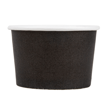 Pot à glace en carton NOIR 120 ml - carton de 2000 unités