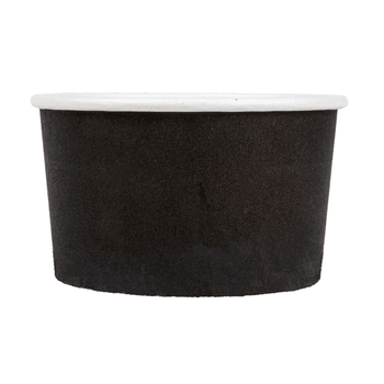 Pot à glace en carton NOIR 180 ml - carton de 2000 unités