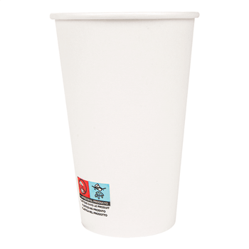 Gobelet en carton BLANC 48 cl pour café et boissons chaudes - paquet de 50 unités