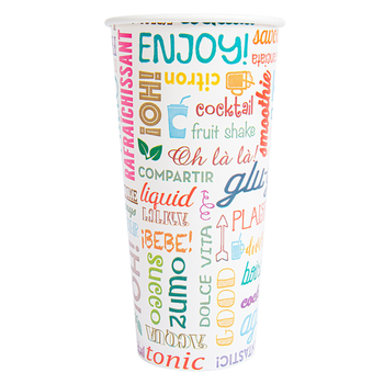 Gobelet en carton pour boisson froide Parole 66 cl - carton de 1000 unités