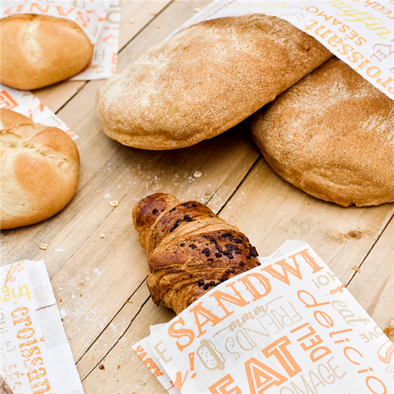 Sac à croissants Parole 12 + 5 x 14 cm - pack de 500 unités