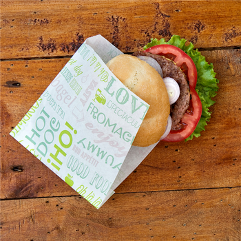 Sac burger Parole ouvert sur 2 côtés 16 x 16.5 cm - pack de 500 unités