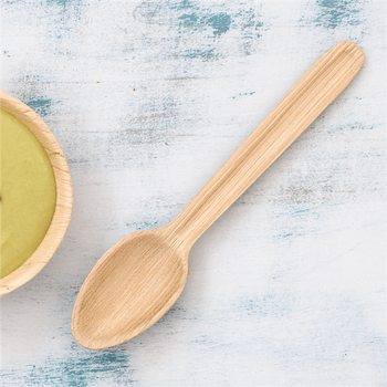 Cuillère en feuille de palme 17 cm - carton de 500 unités