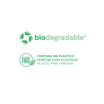 Sac à pain ou baguette avec fenêtre biodégradable Feel Green 9 + 4 x 60 cm - pack de 250 unités