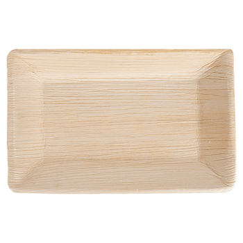 Assiette ovale en feuille de palmier 20 x 12.7 cm - carton de 200 unités