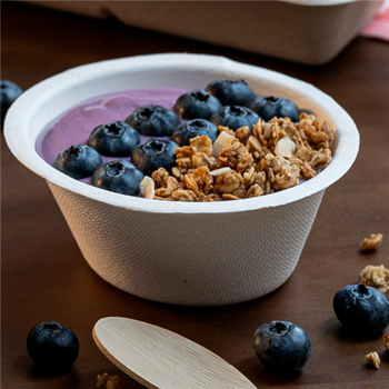 Bol en cellulose naturelle fibre de canne à sucre - Blanc - 250 ml - carton de 1500 unités