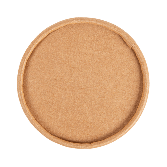 Couvercle en carton KRAFT pour pot à glace 120 ml - carton de 1000 unités