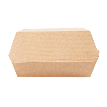 Coque burger standard en carton nano-micro KRAFT 13x12.5x6.2 cm - carton de 450 unités