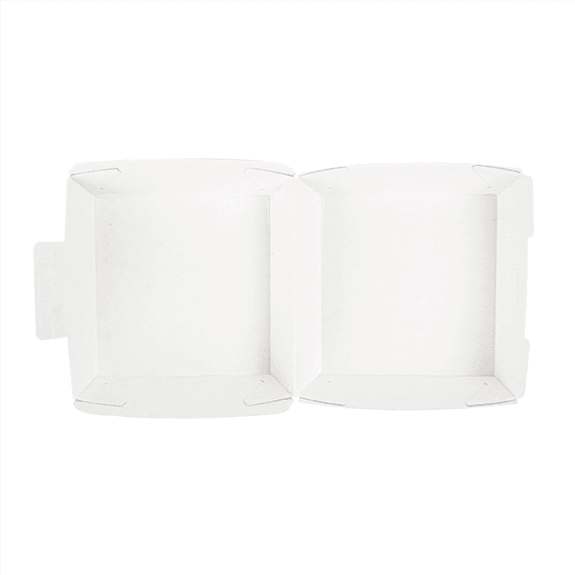 Coque burger standard en carton nano-micro KRAFT 13x12.5x6.2 cm - paquet de 50 unités