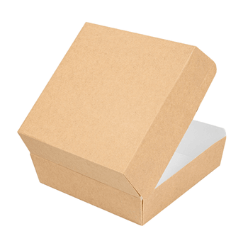 Coque burger extra large en carton nano-micro KRAFT 17.8x16.8x7.8 cm - carton de 300 unités