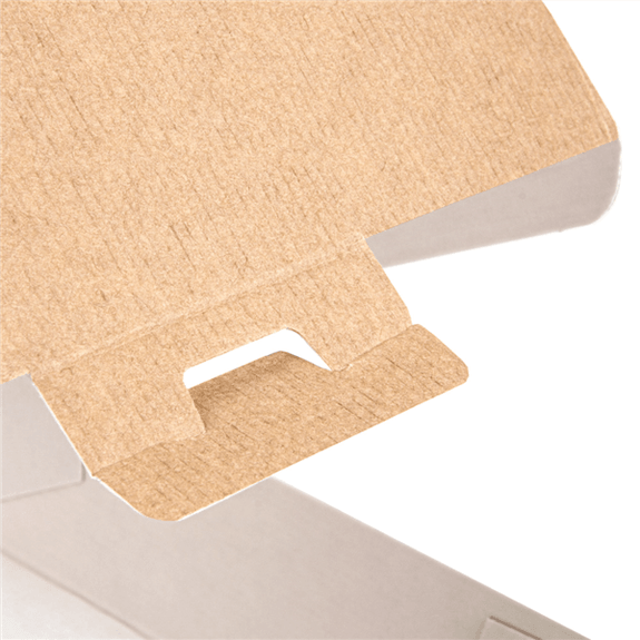 Coque burger extra large en carton nano-micro KRAFT 17.8x16.8x7.8 cm - paquet de 50 unités