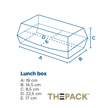 Lunch Box en carton nano-micro Marron 22.5x17.5x8.5 cm - carton de 300 unités