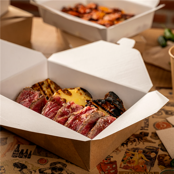 Boîte américaine étanche en carton nano-micro Marron 1980 ml - carton de 200 unités