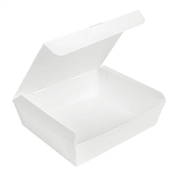 Lunch Box en carton nano-micro Blanche 21x18x5.5cm - carton de 360 unités