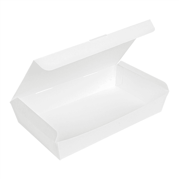 Lunch Box en carton nano-micro Blanc 27x16.5x5cm - carton de 240 unités