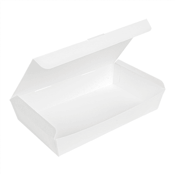 Lunch Box en carton nano-micro Blanc 27x16.5x5cm - carton de 240 unités