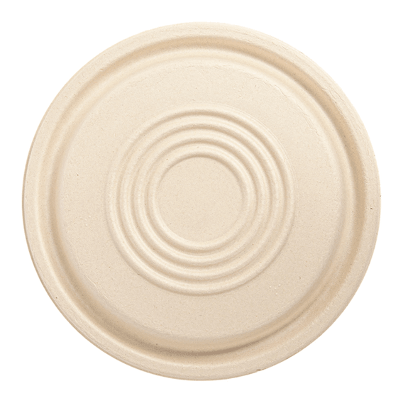 Couvercle en bagasse pour bol rond en bagasse 251.57/58/59 - Naturel - carton de 400 unités