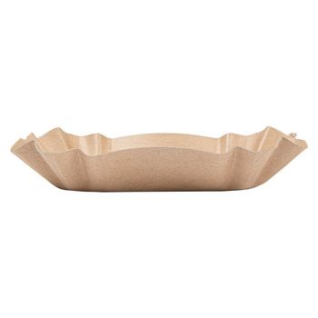 Plateau en carton ovale kraft pâtisseries & fast-foods 14 x 9 x 3 cm - pack de 2000 unités