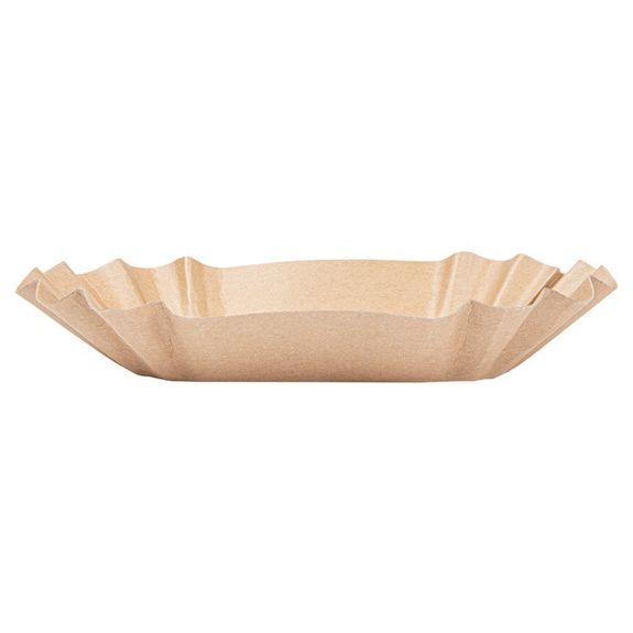 Plateau en carton ovale kraft pâtisseries & fast-foods 17.5 x10.5 x 3 cm - pack de 2000 unités