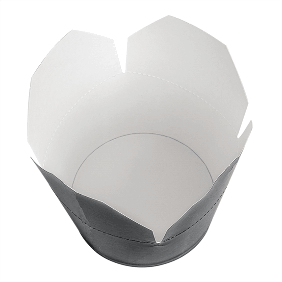 Saladier en carton avec fermeture croisillon Noir 1000 ml - carton de 300 unités