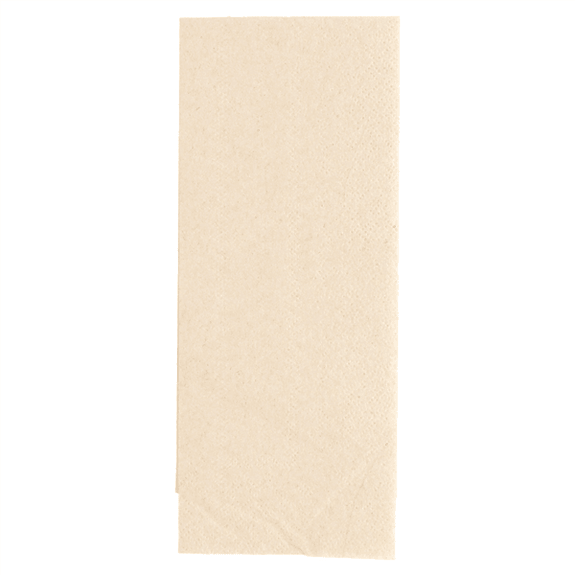 Sachet à couverts et serviette MERRY CHRISTMAS MARRON - Carton de 250 unités