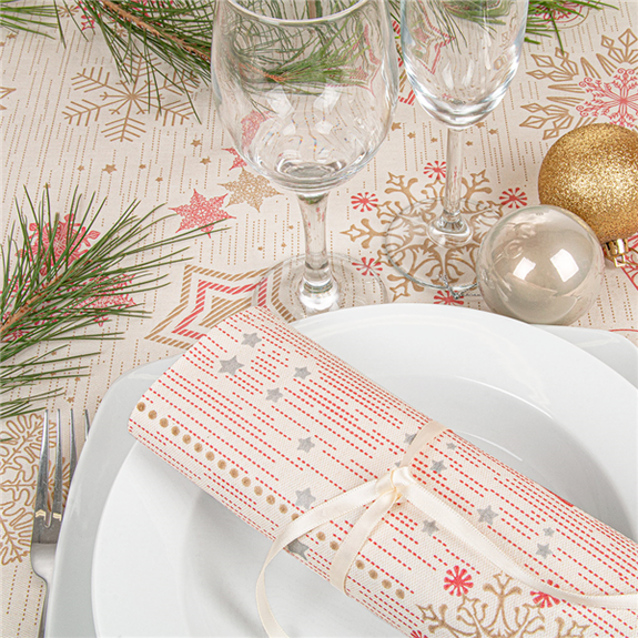 Chemin de table Like Linen POLARIS 0.4x12 m - Carton de 12 rouleaux