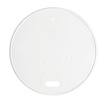 Couvercle BLANC en carton pour gobelet a café 24 cl - carton de 1000 unités