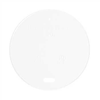 Couvercle BLANC en carton pour gobelet a café 36/48 cl - carton de 1000 unités