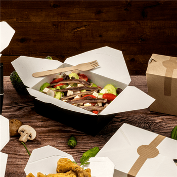 Boîte américaine étanche en carton nano-micro Noire 1470 ml - carton de 300 unités