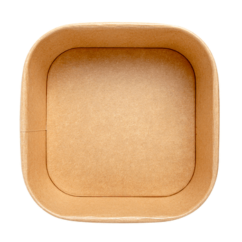 Boîte à salade carré en carton KRAFT 1230 ml - carton de 300 unités