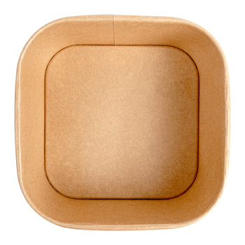 Boîte à salade carré en carton KRAFT 1410 ml - carton de 300 unités