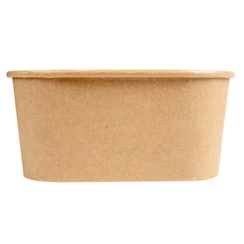 Boîte à salade carré en carton KRAFT 1410 ml - carton de 300 unités