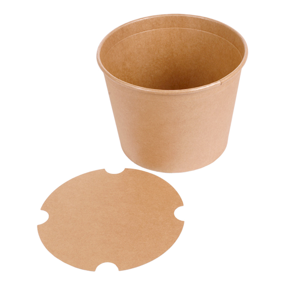 Bucket poulet kraft 2550 ml avec couvercle inclus - carton de 300 unités