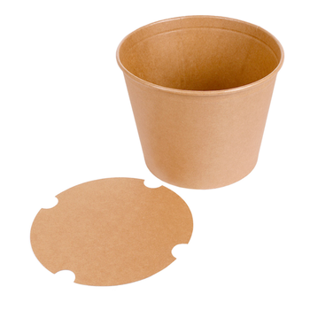 Bucket poulet kraft 4500 ml avec couvercle inclus - carton de 120 unités
