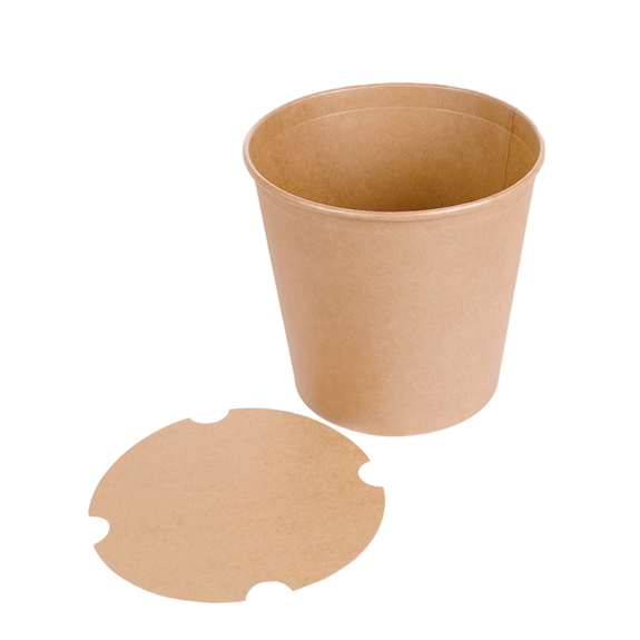 Bucket poulet kraft 5100 ml avec couvercle inclus - carton de 120 unités