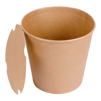 Bucket poulet kraft 5100 ml avec couvercle inclus - carton de 120 unités
