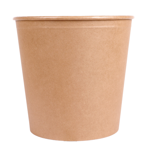 Bucket poulet kraft 5100 ml avec couvercle inclus - carton de 120 unités
